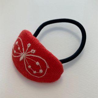 蜘蛛リボンバレッタ(クモ赤) リボンバレッタ クモバレッタ 蜘蛛