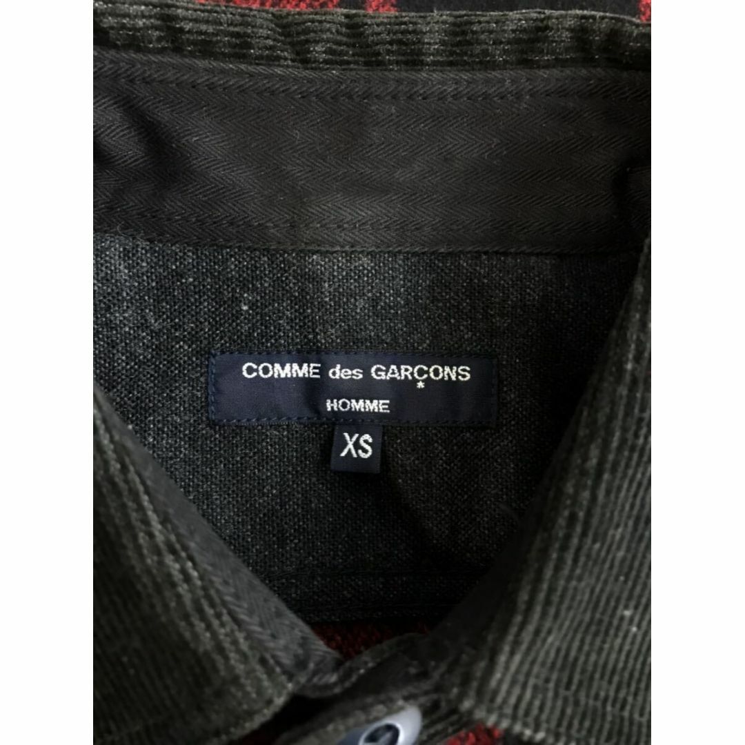 COMME des GARCONS SHIRT(コムデギャルソンシャツ)のコムデギャルソンオム★AD2014コーデュロイ切替ウールチェックシャツ メンズのトップス(シャツ)の商品写真