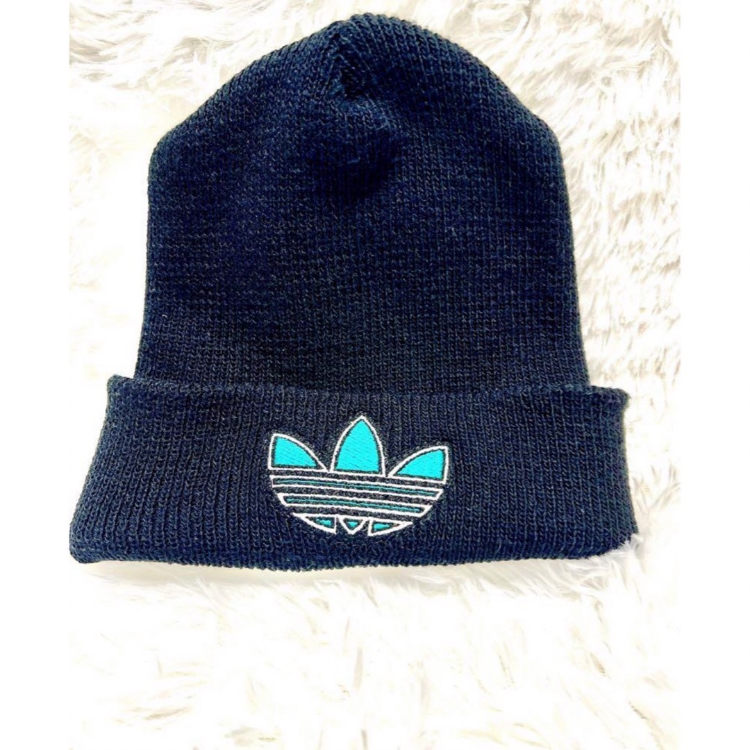 adidas(アディダス)の超激レア 美品　80s adidas ビーニー ニット帽 ヴィンテージ メンズの帽子(キャップ)の商品写真