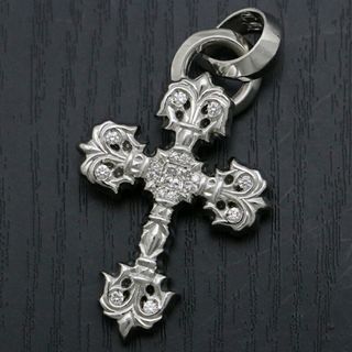 クロムハーツ(Chrome Hearts)のクロムハーツ【CHROMEHEARTS】【保証書付】【K18WG】【ダイヤモンド】 フィリグリークロス/ペンダントトップ/ベイル付き/XS/40.8ｇ【中古】121259(その他)