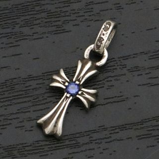 Chrome Hearts - クロムハーツ【CHROMEHEARTS】【保証書付】【両面サファイヤ】ベイビーファットクロスチャーム/ペンダントトップ/1.9g【中古】121501