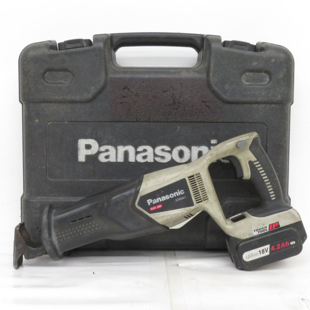 Panasonic(パナソニック)のPanasonic パナソニック 18V 4.2/5.0Ah 充電デュアルレシプロソー グレー ケース・充電器・バッテリ2個セット EZ45A1 中古 自動車/バイクのバイク(工具)の商品写真