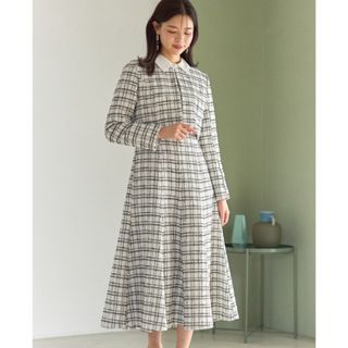 TOCCO closet - トッコクローゼット　ショート丈ツイードジャケット　ツイードワンピースセットアップ