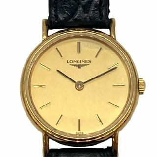 ロンジン(LONGINES)のLONGINES ロンジン　レディースウォッチ　クォーツ　クラシック　ゴールド文字盤　L4.137.2 レディース(腕時計)