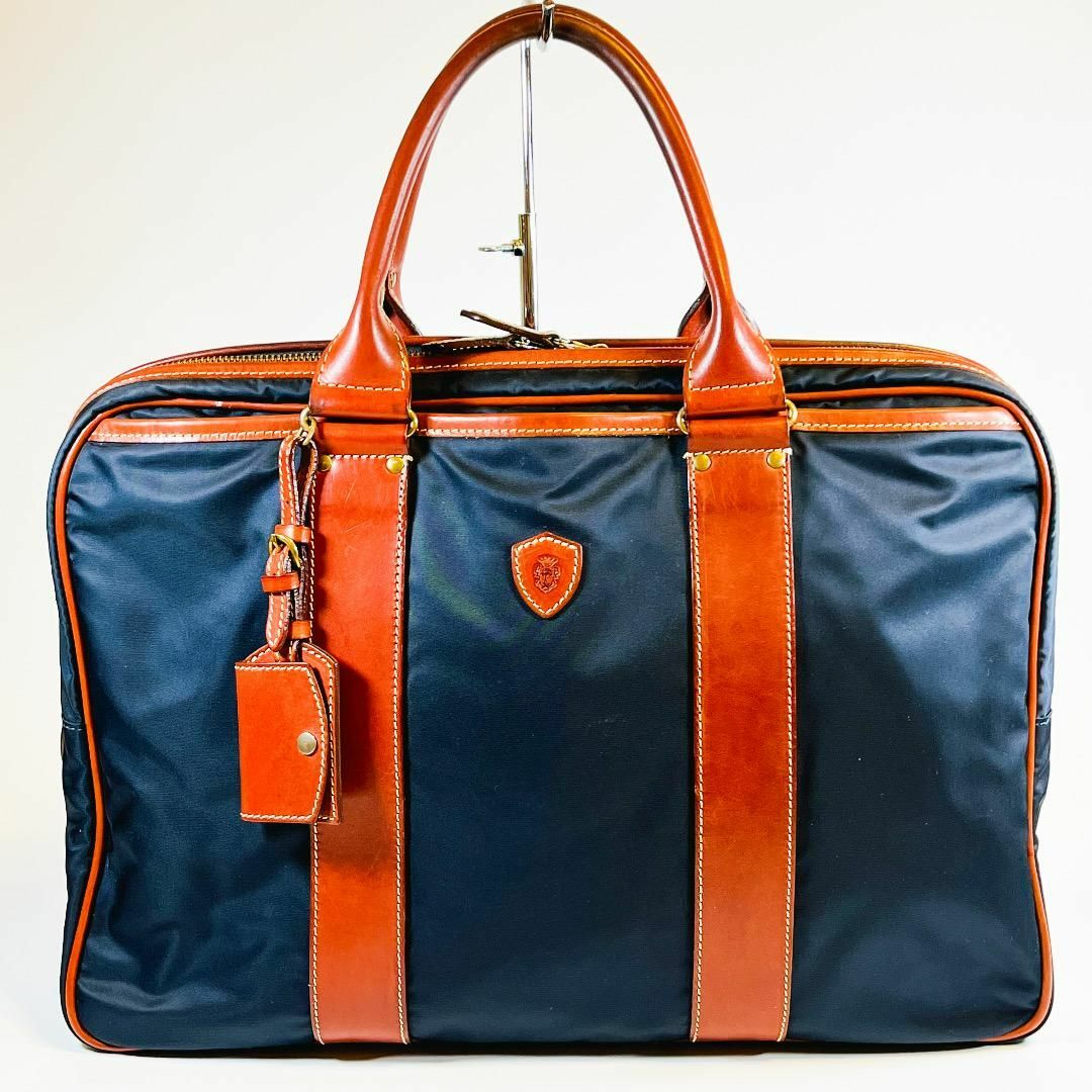 Felisi(フェリージ)のFelisi ビジネスバッグ ナイロン×レザー 紺 メンズのバッグ(ビジネスバッグ)の商品写真