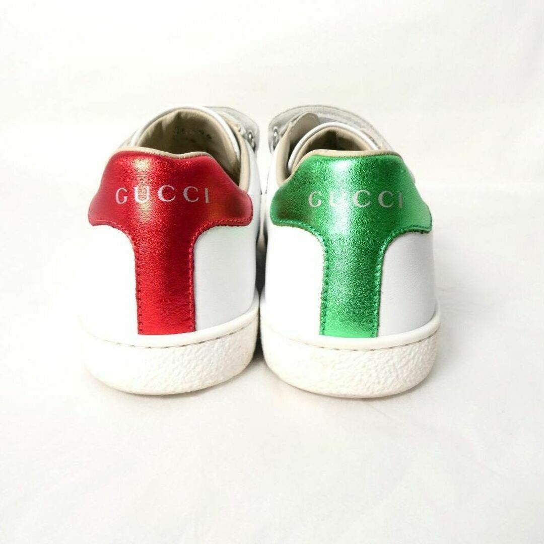 Gucci(グッチ)の美品 GUCCI シェリーライン レザー ベルクロ ローカット スニーカー レディースの靴/シューズ(スニーカー)の商品写真