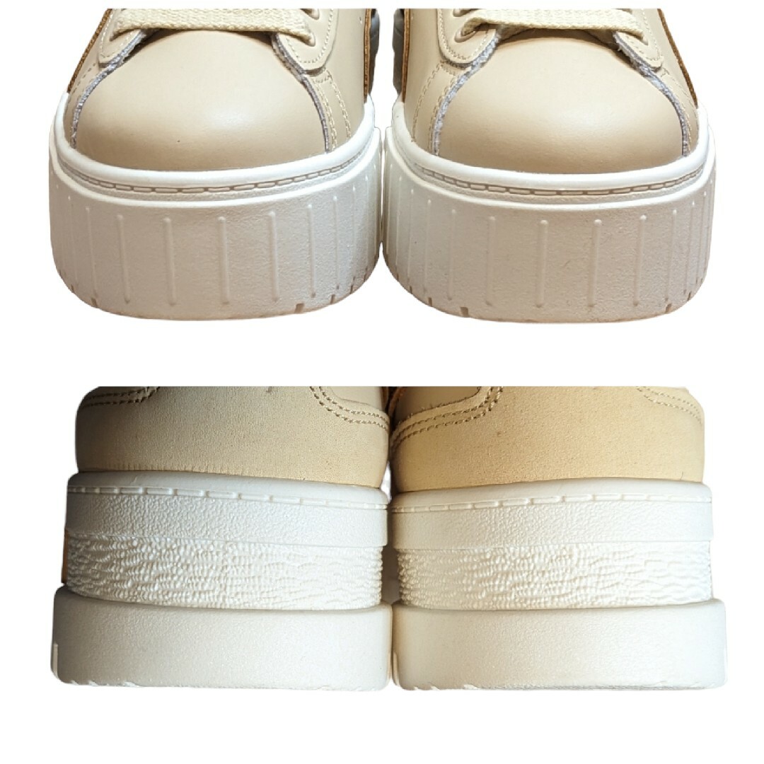 PUMA(プーマ)の未使用 PUMA MAYZE プーマ メイズ 25cm ベージュ 厚底スニーカー レディースの靴/シューズ(スニーカー)の商品写真