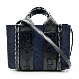 Chloe - クロエ Chloe ウッディ ショルダーバッグ ネイビー バッグ　ネイビー