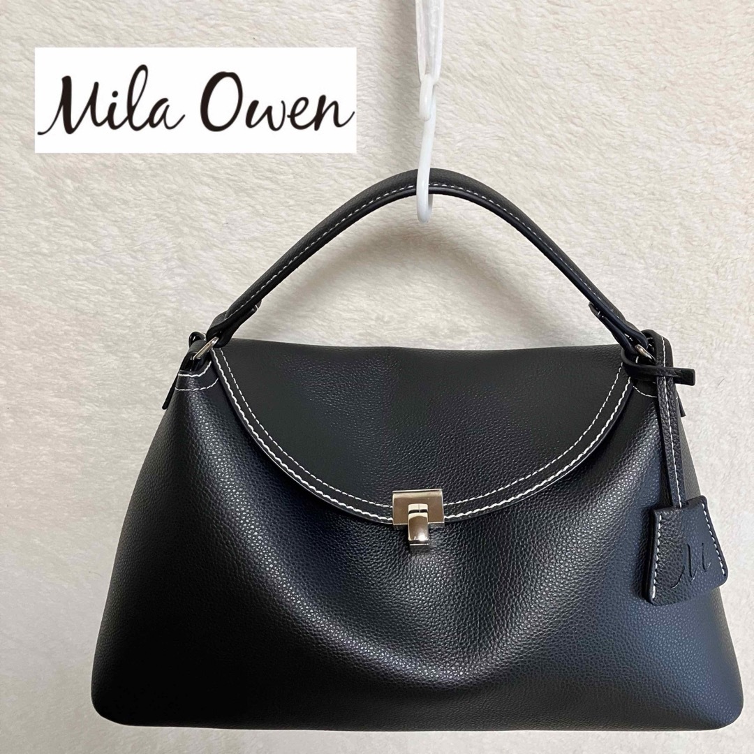 Mila Owen(ミラオーウェン)のMila Owen 2way ショルダーバック ブラック 新品未使用品 レディースのバッグ(ショルダーバッグ)の商品写真