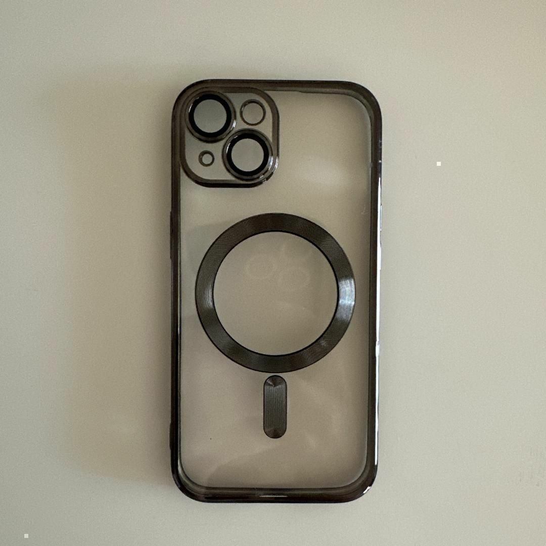 iPhone15Promax ケース レンズフィルム付 ソフト ブラックの通販 by