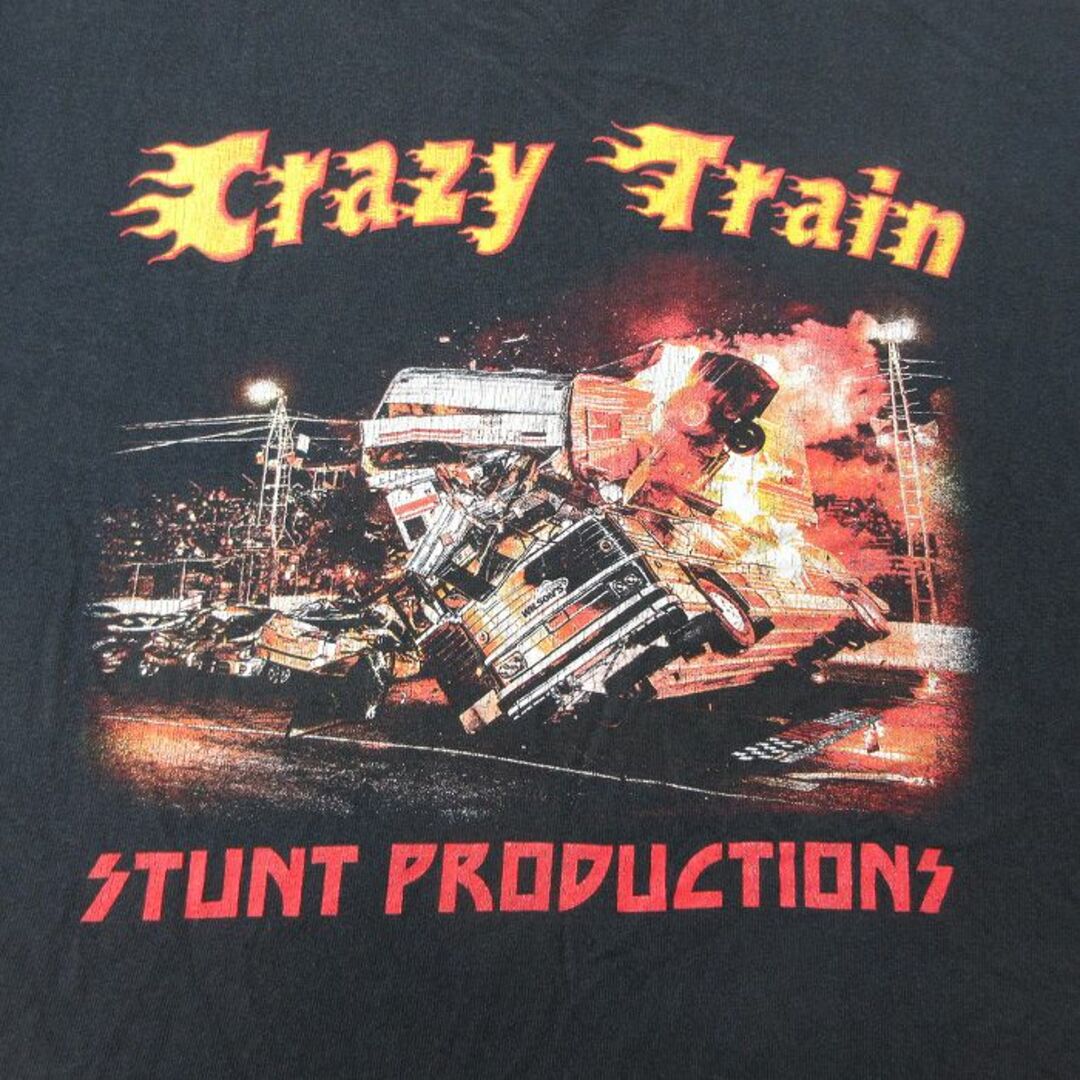 Crazy(クレイジー)の古着 半袖 Tシャツ キッズ ボーイズ 子供服 電車 バス CRAZY TRAIN コットン クルーネック 黒 ブラック 24mar02 キッズ/ベビー/マタニティのベビー服(~85cm)(シャツ/カットソー)の商品写真