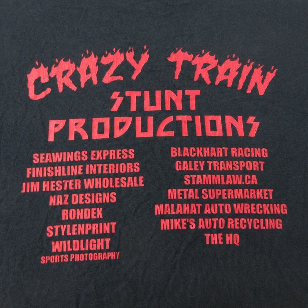 Crazy(クレイジー)の古着 半袖 Tシャツ キッズ ボーイズ 子供服 電車 バス CRAZY TRAIN コットン クルーネック 黒 ブラック 24mar02 キッズ/ベビー/マタニティのベビー服(~85cm)(シャツ/カットソー)の商品写真