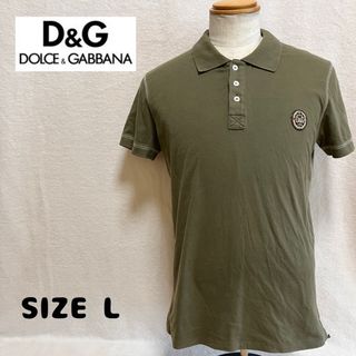 DOLCE＆GABBANA メンズ モスグリーン ポロシャツ SIZE L