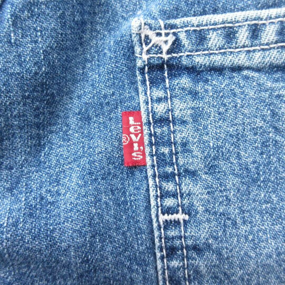 Levi's(リーバイス)のW33★古着 リーバイス Levis ショート ペインター パンツ ショーツ メンズ 00年代 00s 紺 ネイビー デニム 【spe】 24feb29 中古 ボトムス 短パン ショーパン メンズのパンツ(ワークパンツ/カーゴパンツ)の商品写真