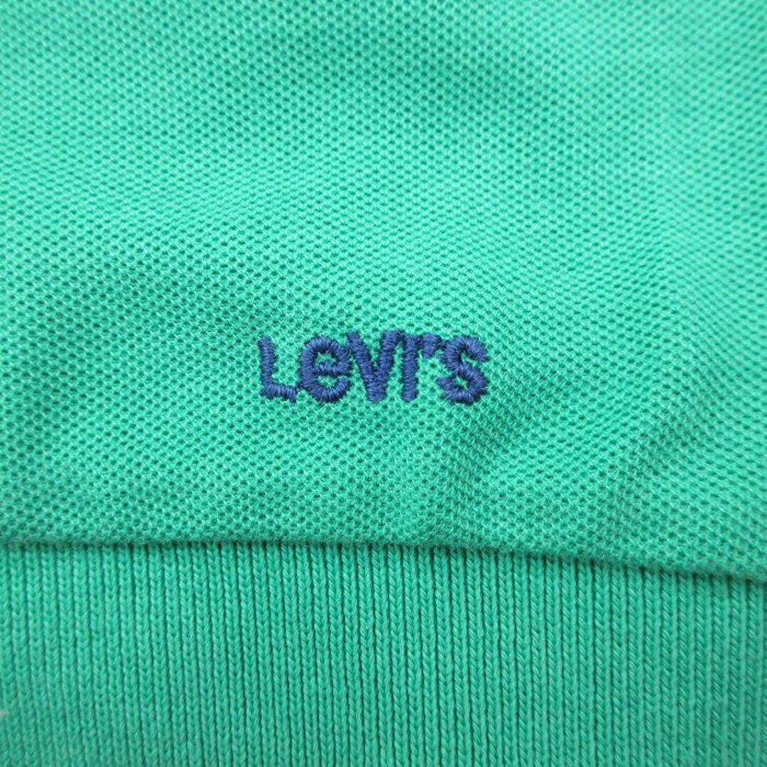 Levi's(リーバイス)のXL★古着 リーバイス Levis 半袖 ブラント ポロ シャツ メンズ 90年代 90s 鹿の子 緑 グリーン 24mar02 中古 トップス メンズのトップス(ポロシャツ)の商品写真