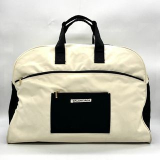 Balenciaga - バレンシアガ BALENCIAGA ナイロン ボストンバッグ ホワイト ブラック