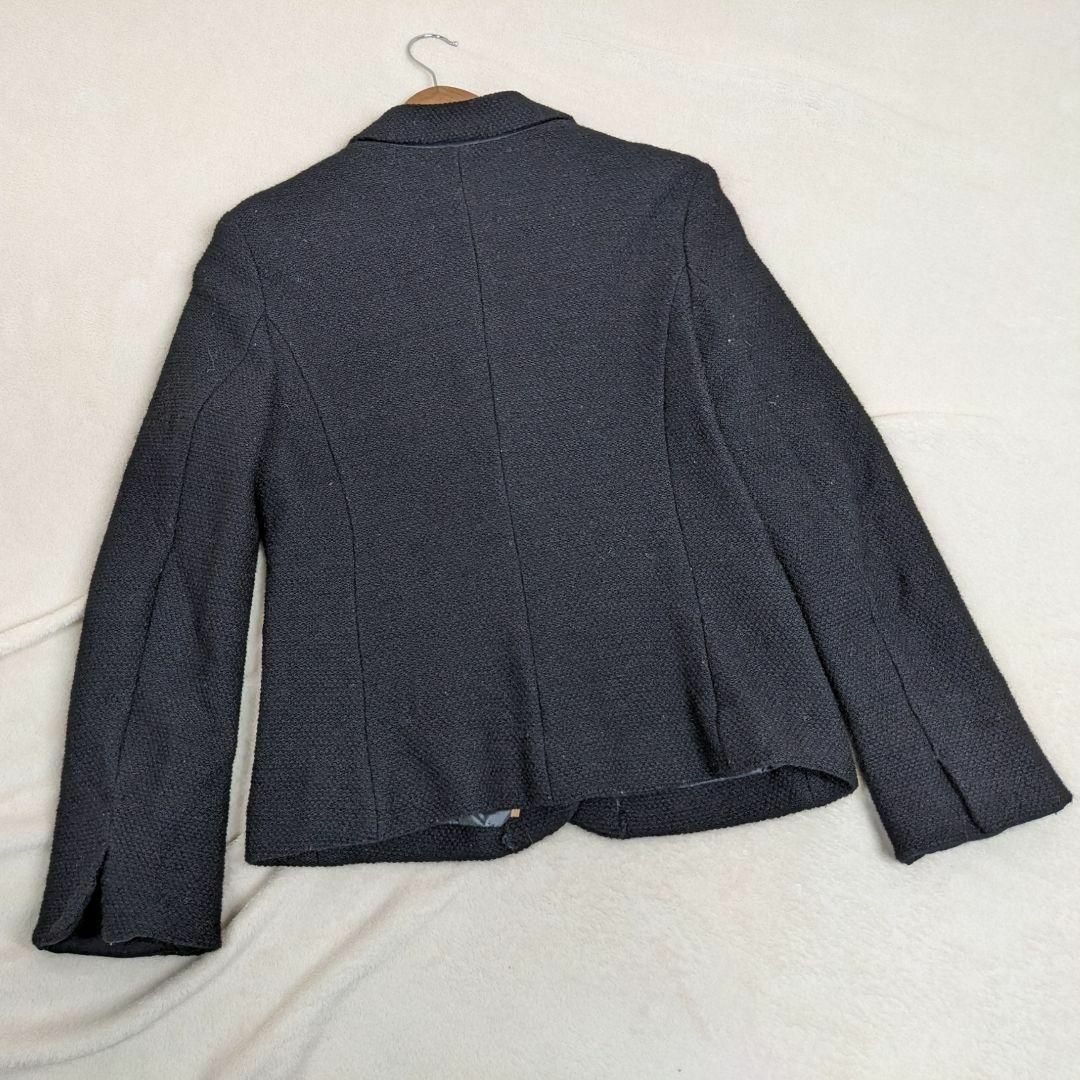 【グリーンレーベル】テーラードジャケット　38 M 黒　金ボタン　美品 レディースのジャケット/アウター(テーラードジャケット)の商品写真