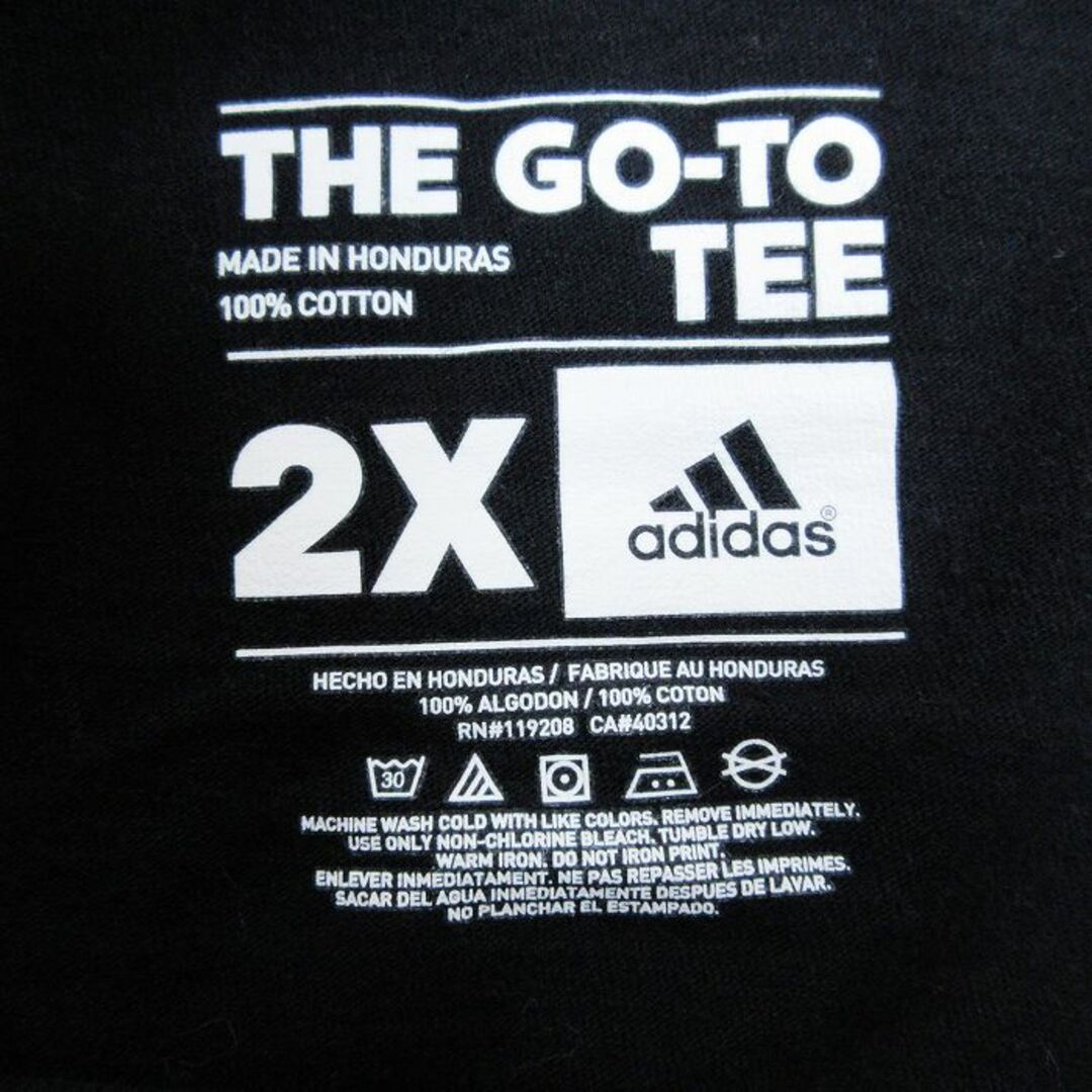 adidas(アディダス)のXL★古着 アディダス adidas 半袖 ブランド Tシャツ メンズ NBA シャーロットホーネッツ 大きいサイズ コットン クルーネック 黒 ブラック バスケットボール 24mar01 中古 メンズのトップス(Tシャツ/カットソー(半袖/袖なし))の商品写真