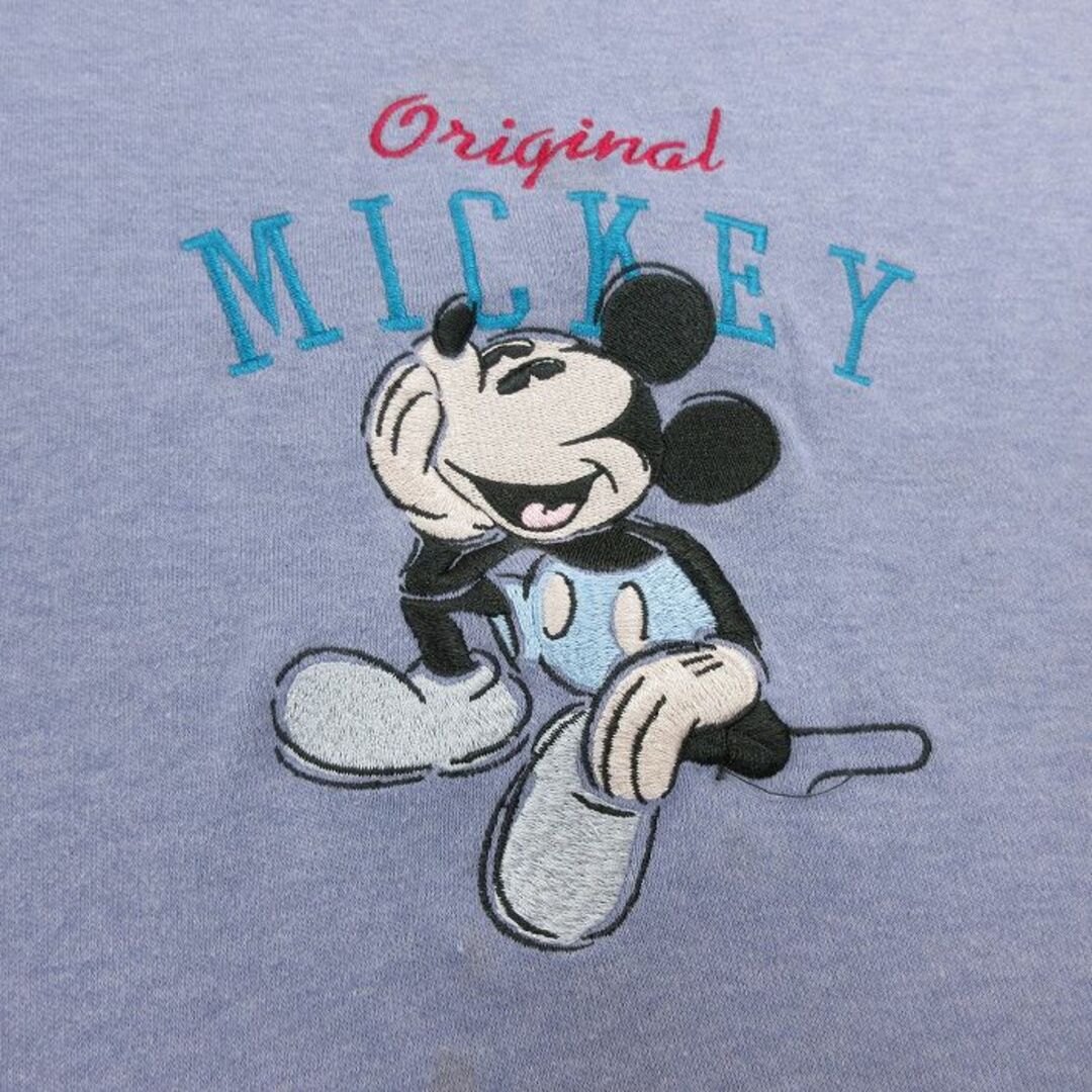 Disney(ディズニー)のXL★古着 半袖 ビンテージ Tシャツ パーカー メンズ 00年代 00s ディズニー DISNEY ミッキー MICKEY MOUSE 刺繍 マルチカラー 紫他 パープル 【spe】 24mar01 中古 メンズのトップス(Tシャツ/カットソー(半袖/袖なし))の商品写真