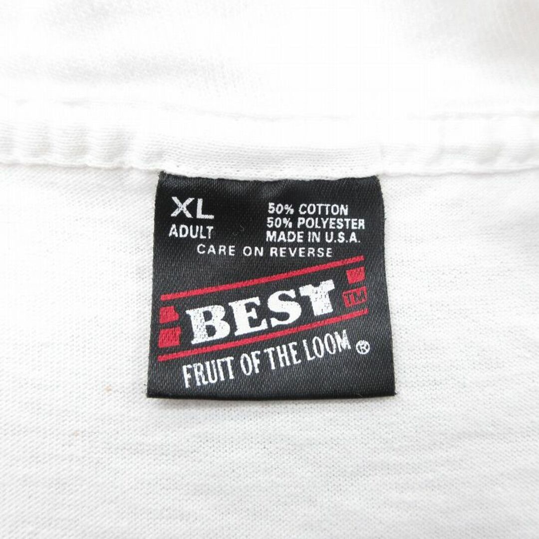 FRUIT OF THE LOOM(フルーツオブザルーム)のXL★古着 フルーツオブザルーム 半袖 ビンテージ Tシャツ メンズ 90年代 90s Submit クルーネック USA製 白 ホワイト 【spe】 24mar01 中古 メンズのトップス(Tシャツ/カットソー(半袖/袖なし))の商品写真