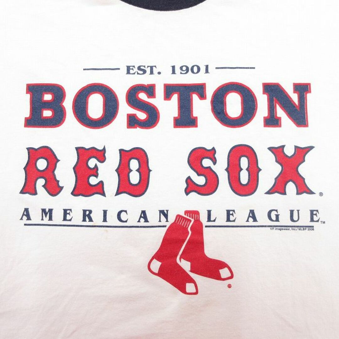 XL★古着 半袖 ビンテージ Tシャツ メンズ 00年代 00s MLB ボストンレッドソックス 大きいサイズ クルーネック 白他 ホワイト リンガー メジャーリーグ ベースボール 野球 24mar01 中古 メンズのトップス(Tシャツ/カットソー(半袖/袖なし))の商品写真