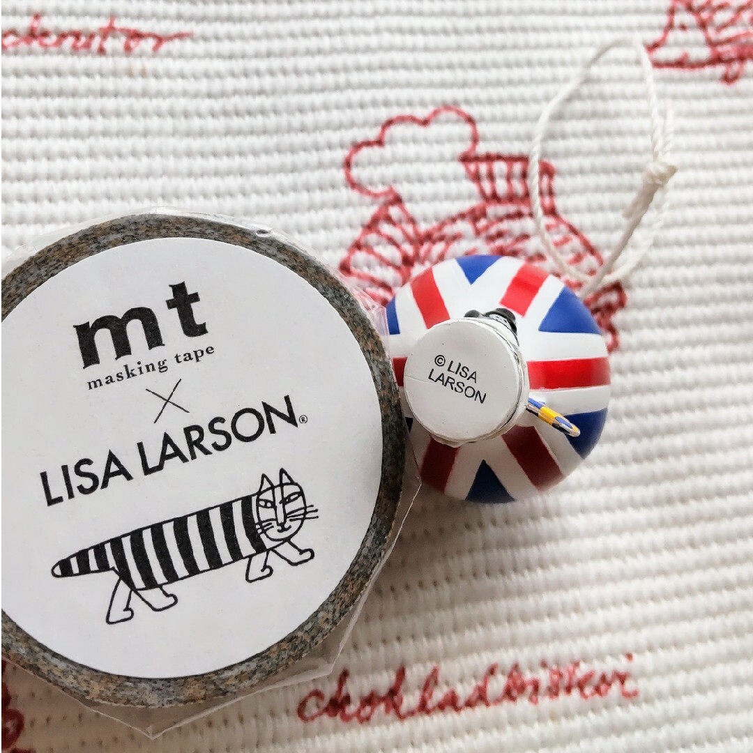 Lisa Larson(リサラーソン)のリサラーソン　ライオン ランチトート　マスキングテープ　ガチャ気球　3個まとめて エンタメ/ホビーのおもちゃ/ぬいぐるみ(キャラクターグッズ)の商品写真