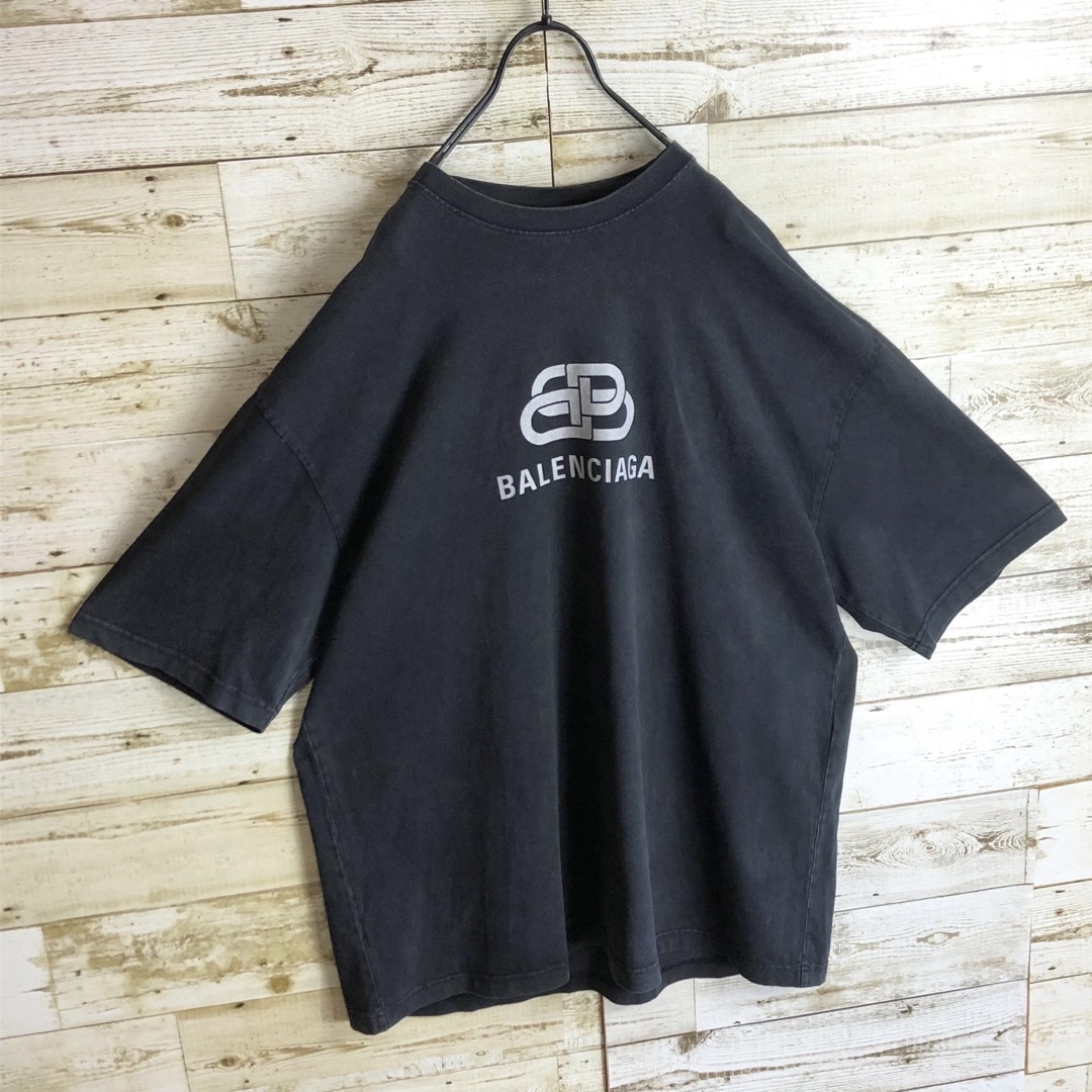 Balenciaga(バレンシアガ)のBALENCIAGA バレンシアガ tシャツ ビックロゴ ヴィンテージ加工入り メンズのトップス(Tシャツ/カットソー(半袖/袖なし))の商品写真