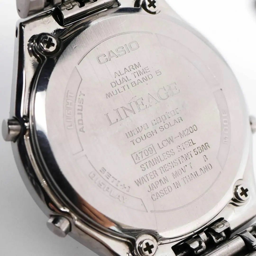 CASIO(カシオ)の《人気》CASIO LINEAGE 腕時計 ブラック 電波ソーラー ライト b メンズの時計(腕時計(アナログ))の商品写真