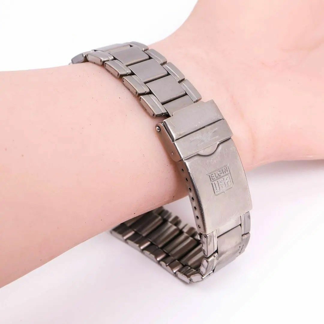 ELGIN(エルジン)の《人気》ELGIN SOLAR DRIVE 腕時計 シェル ダイヤ チタニウムz メンズの時計(腕時計(アナログ))の商品写真