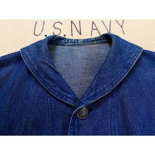 ヴィンテージ(VINTAGE)の超希少&XL!!VTG30-40’s US NAVY CG デニムショールカラー(Gジャン/デニムジャケット)