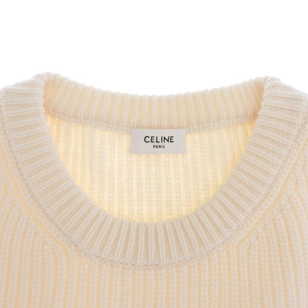 celine(セリーヌ)のセリーヌ 美品 CELINE セリーヌ Oversized CELINE Sweater In Ribbed Wool With Studs トップス ニット レディース ホワイト XS 2A68W642Q XS レディースのレッグウェア(タイツ/ストッキング)の商品写真