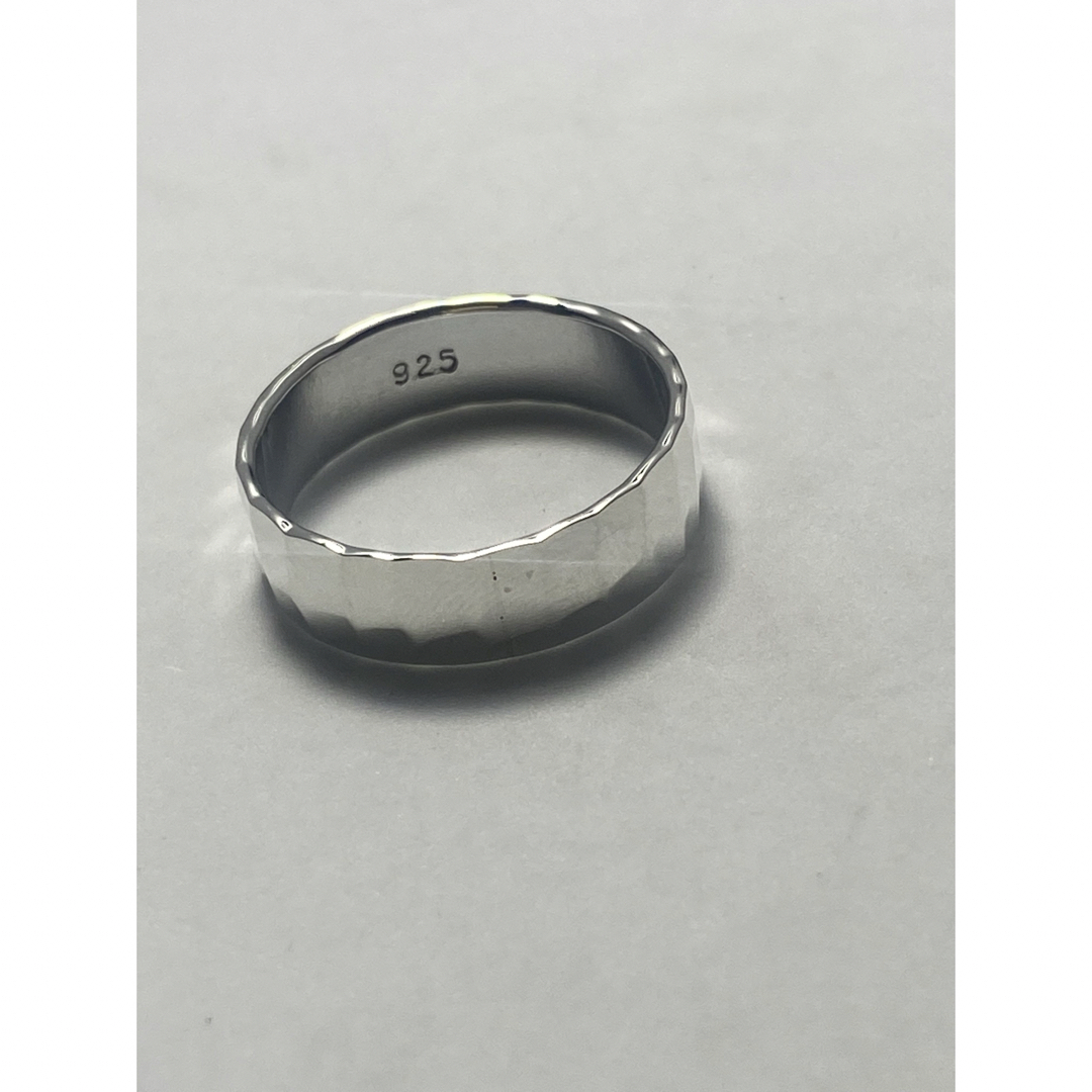 SILVER925スクエア　モザイクリング　鎚目模様シルバー925指輪24号p5 メンズのアクセサリー(リング(指輪))の商品写真