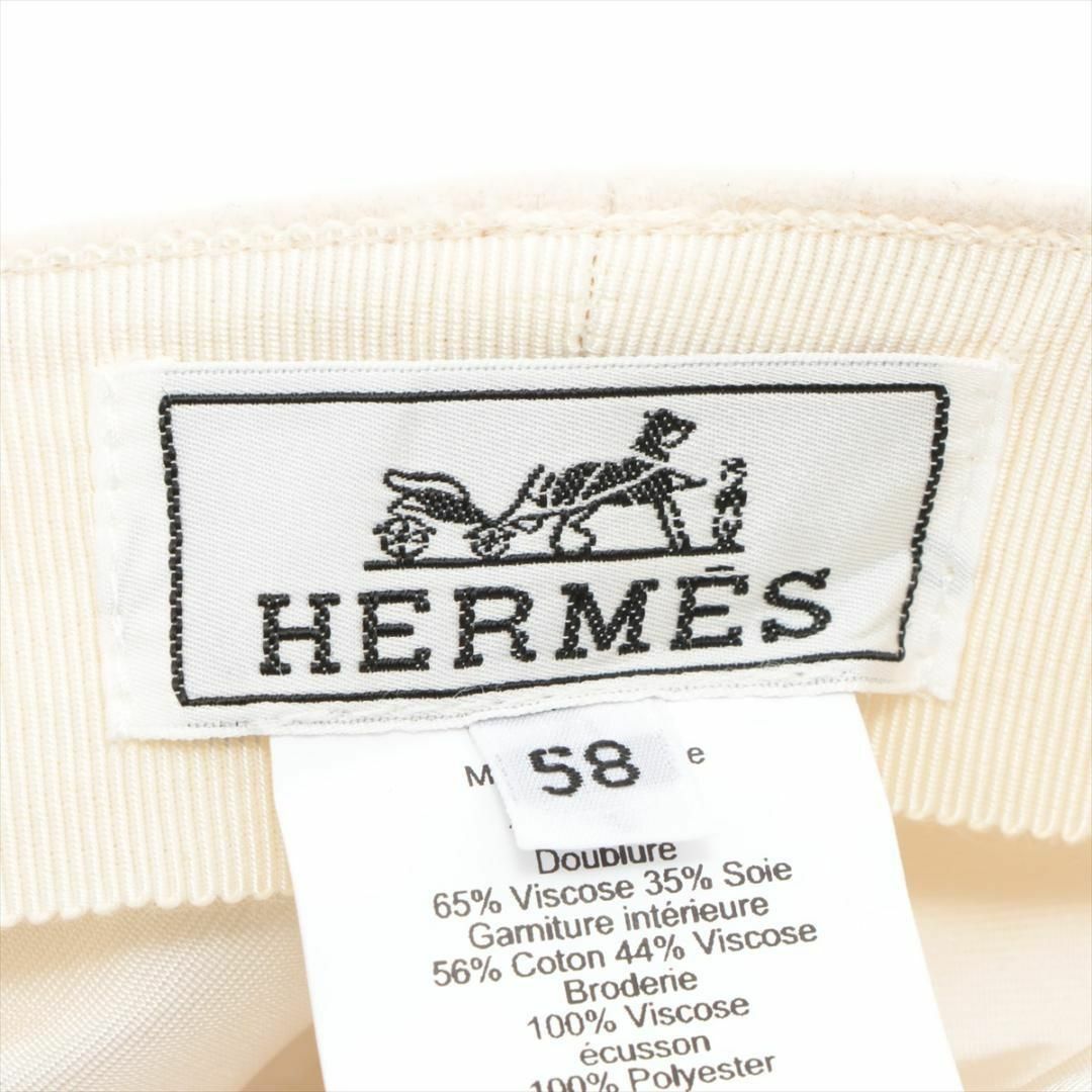 Hermes(エルメス)の[美品] エルメス キャスケット  ロープモチーフ 帽子 58 アイボリー レディースの帽子(キャスケット)の商品写真