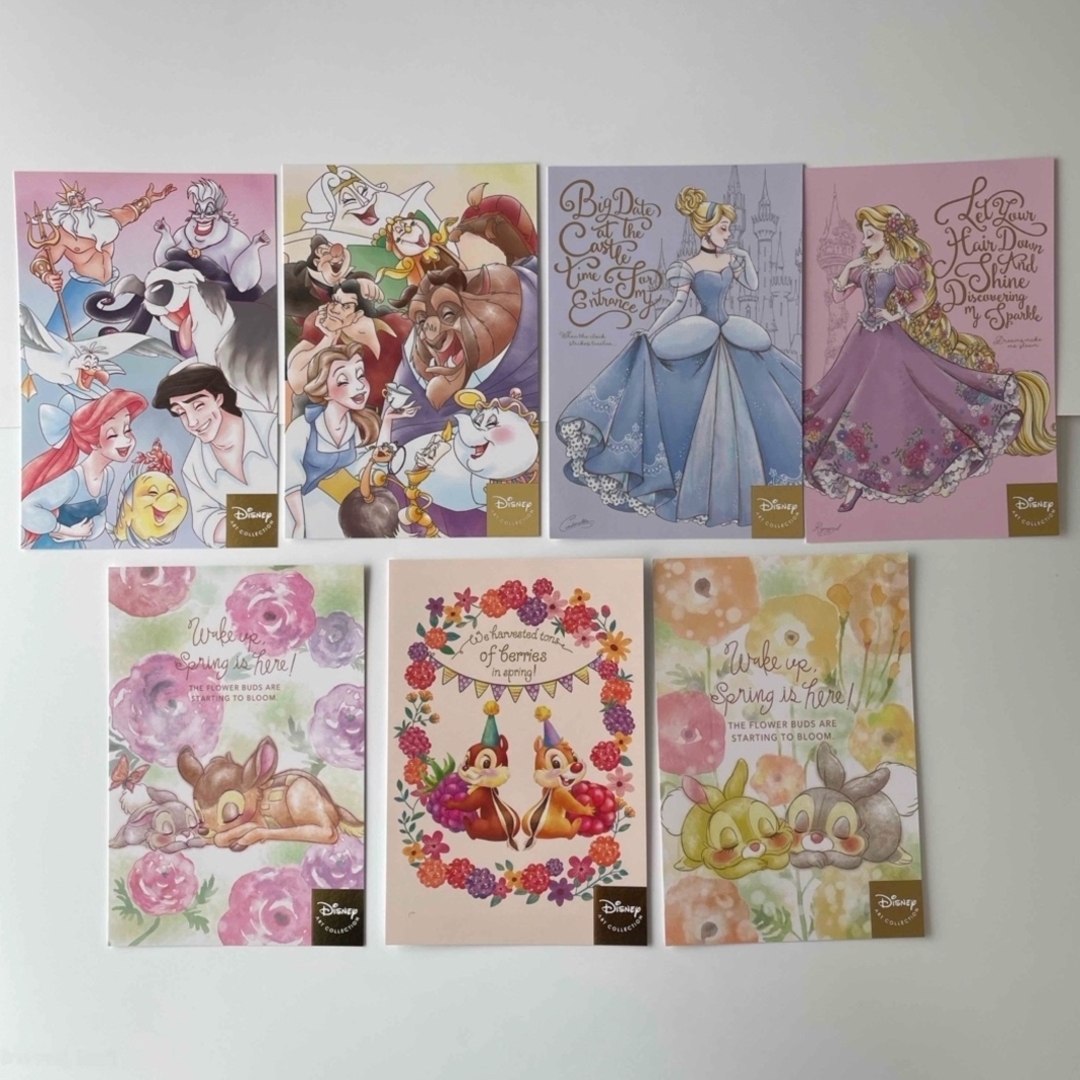 Disney(ディズニー)のディズニー ポストカード 販売終了品 未使用 レア シンデレラ 美女と野獣 他 エンタメ/ホビーの声優グッズ(写真/ポストカード)の商品写真