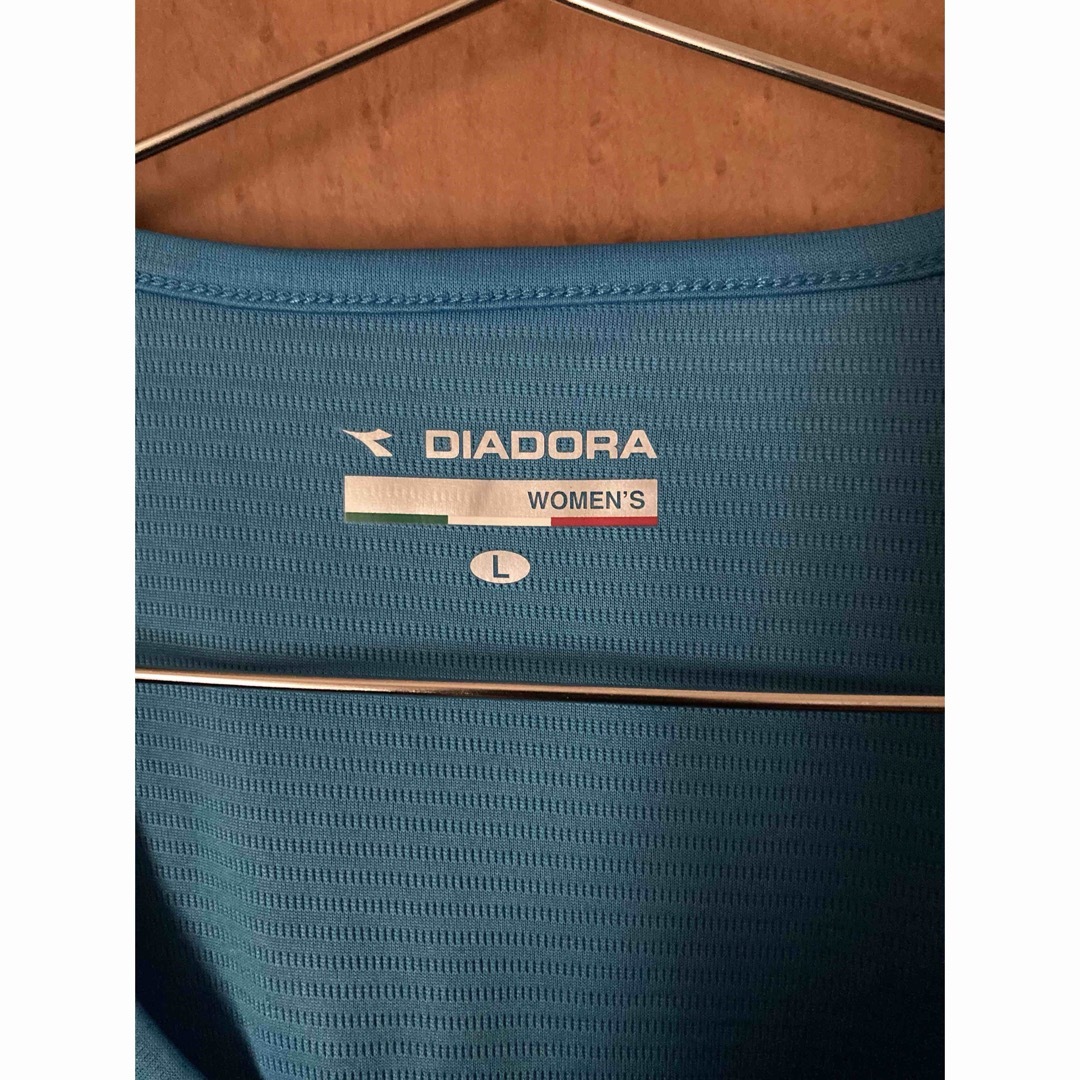 DIADORA(ディアドラ)のDIADORA ディアドラ Tシャツ トップス ブルー レディース L スポーツ/アウトドアのテニス(ウェア)の商品写真