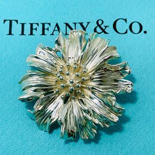 ティファニー(Tiffany & Co.)の希少 美品 ティファニー フラワー ブローチ シルバー ★859(ブローチ/コサージュ)