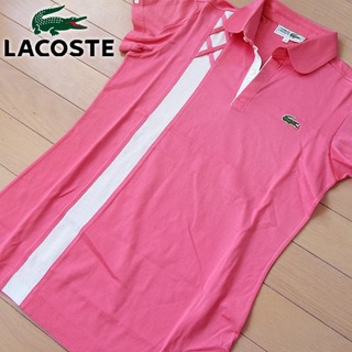 LACOSTE - 美品 40(M位) ラコステ 半袖ポロシャツ ピンク