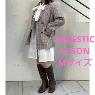 マジェスティックレゴン(MAJESTIC LEGON)のMAJESTIC LEGON Ladyダブルボタンジャケット ブラウン M 春(テーラードジャケット)