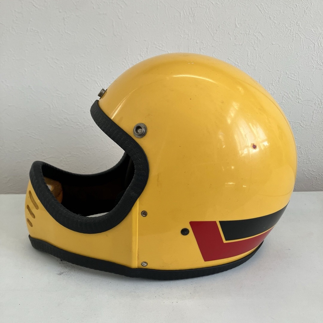 griffin ビンテージヘルメット　Sサイズ　黄色　1980年代　バイク 自動車/バイクのバイク(ヘルメット/シールド)の商品写真