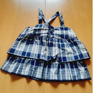 コムサデモード(COMME CA DU MODE)の試着のみタグなし☆ベビー服コムサデモードキャミソールチュニック☆ネイビー80cm(ワンピース)