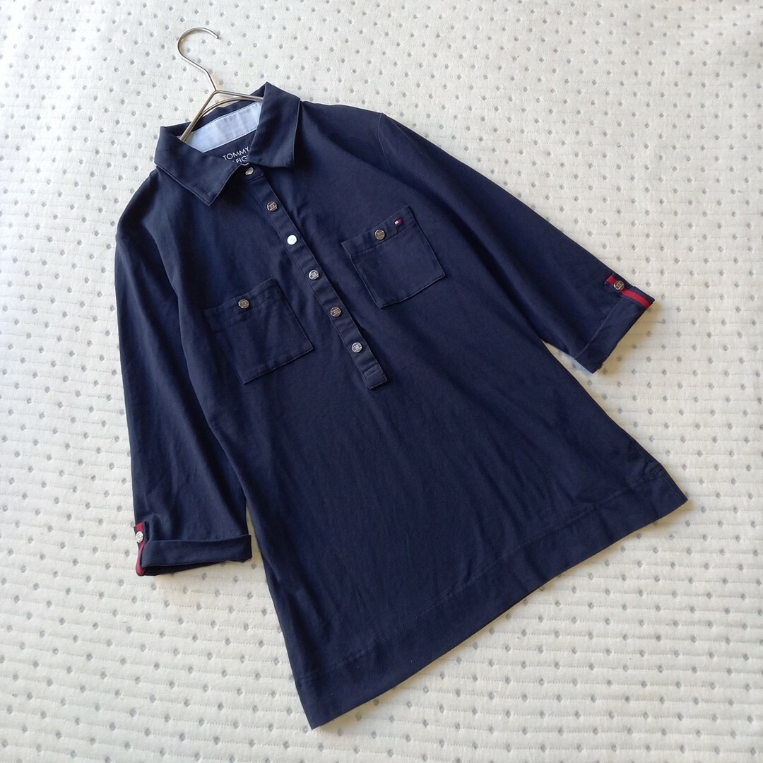 TOMMY HILFIGER(トミーヒルフィガー)のTOMMY HILFIGER 七分袖 トップス レディース Sサイズ レディースのトップス(カットソー(長袖/七分))の商品写真