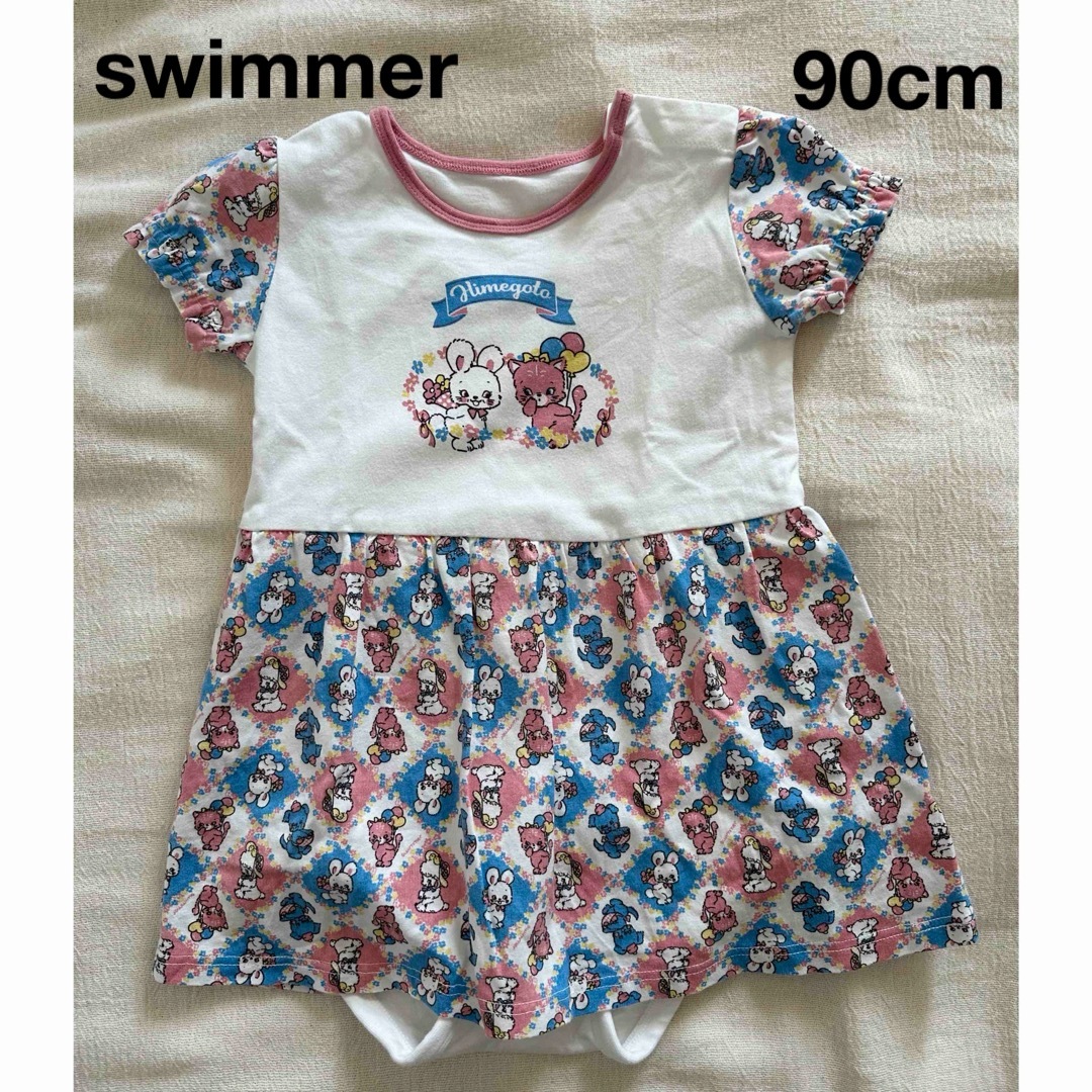 SWIMMER(スイマー)のswimmer×ベルメゾン 90cm 半袖 ロンパース ワンピース キッズ/ベビー/マタニティのキッズ服女の子用(90cm~)(ワンピース)の商品写真