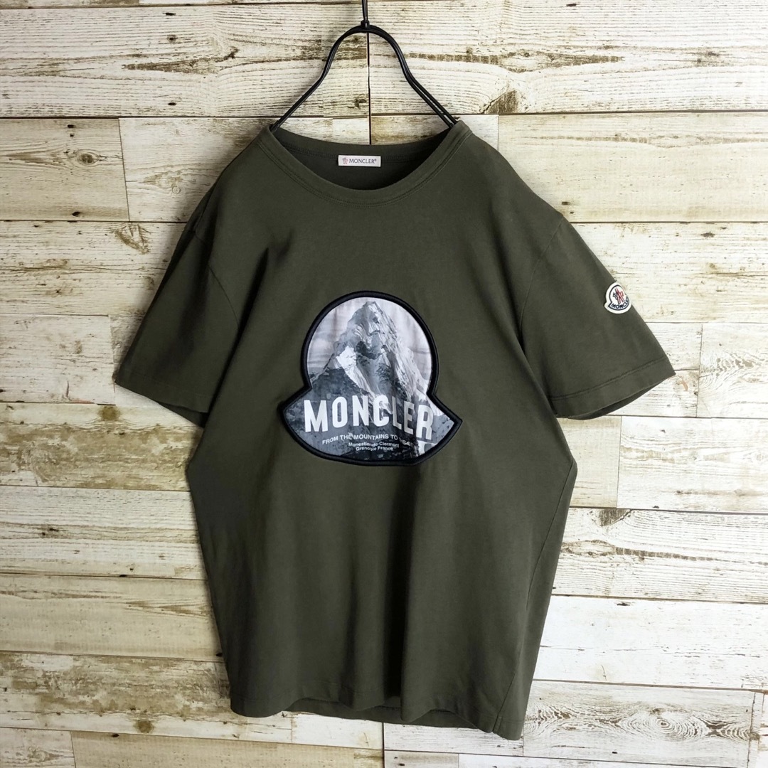 MONCLER(モンクレール)のMONCLER モンクレール tシャツ ビック刺繍ロゴ入り 美品 メンズのトップス(Tシャツ/カットソー(半袖/袖なし))の商品写真