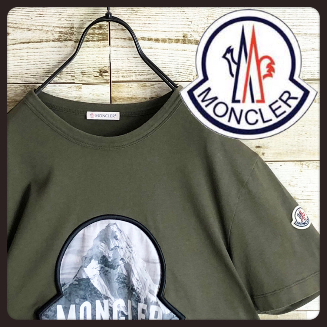 MONCLER(モンクレール)のMONCLER モンクレール tシャツ ビック刺繍ロゴ入り 美品 メンズのトップス(Tシャツ/カットソー(半袖/袖なし))の商品写真