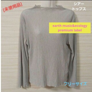 アースミュージックアンドエコロジー(earth music & ecology)のearth music&ecology premium label 長袖シアー(カットソー(長袖/七分))