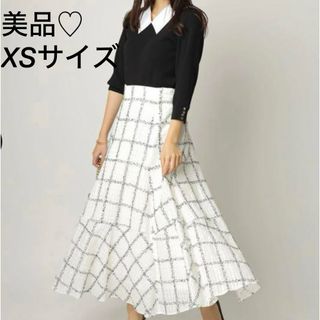 ジャスグリッティー(JUSGLITTY)の【美品】JUSGLITTY チェックジャガードスカート　XS(ロングスカート)