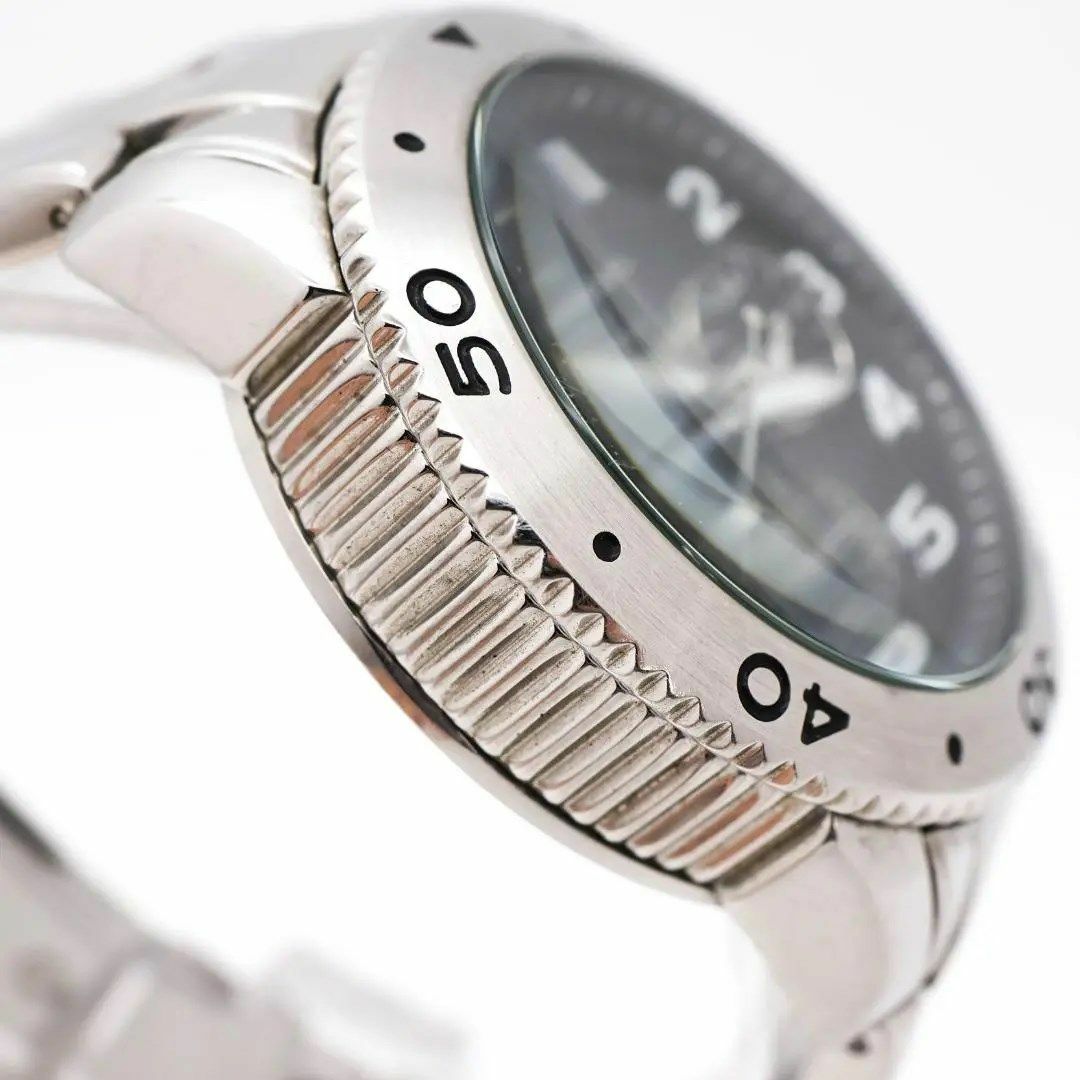 TECHNOS(テクノス)の《美品》 TECHNOS 腕時計 ブラック クロノグラフ メンズ クォーツ o メンズの時計(腕時計(アナログ))の商品写真