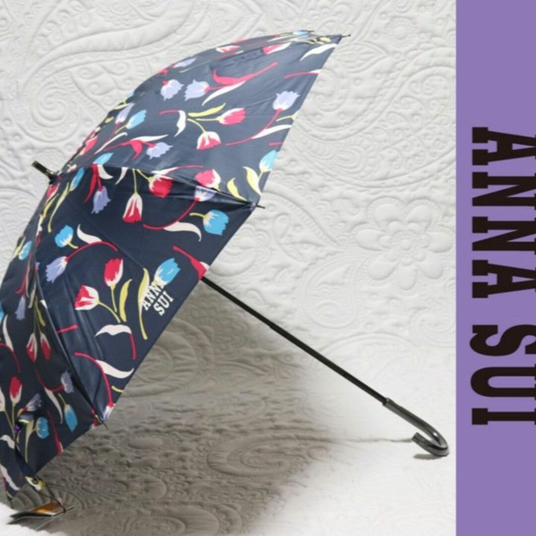 ANNA SUI(アナスイ)の新品タグ付き【アナスイ】晴雨兼用 短長傘 チューリップ柄 雨傘 日傘 レディースのファッション小物(傘)の商品写真