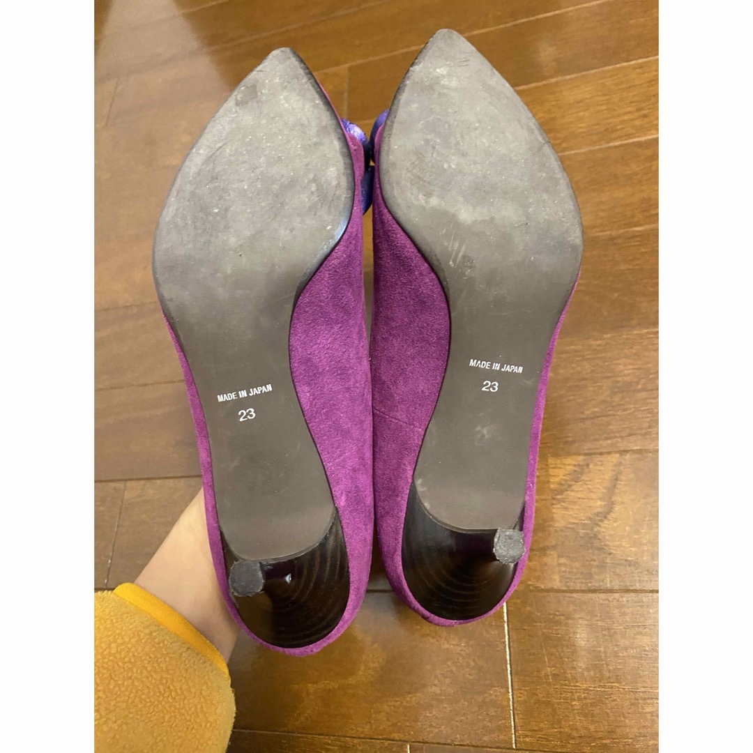 ハイヒール　紫　パープル　23センチ　日本製 レディースの靴/シューズ(ハイヒール/パンプス)の商品写真