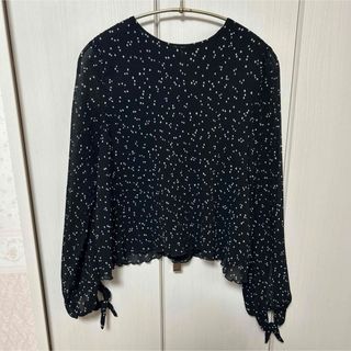 ザラ(ZARA)のZARA 水玉 ブラウス リボン袖(シャツ/ブラウス(長袖/七分))